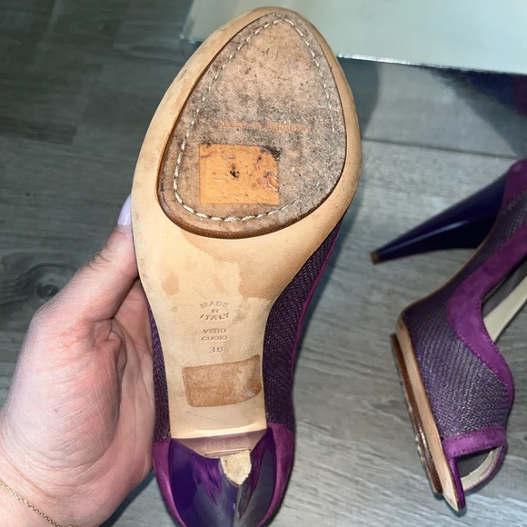 Alberta Ferretti purple pumps Made in Italy size 38 one of a kind VINTAGE - Picture 7 of 9
